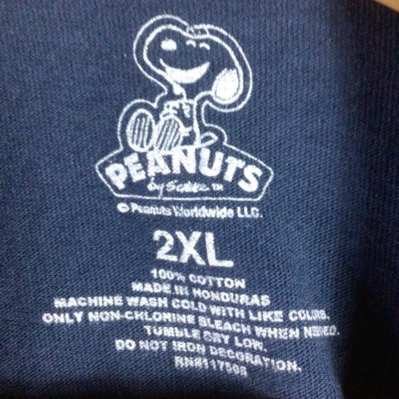 Peanuts A Charlie Brown Christmas T Shirt Navy Blue 2XL XXL - Picture 3 of 4